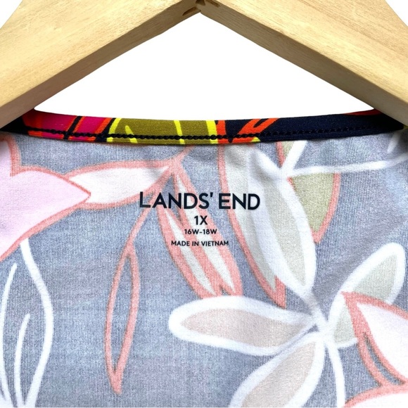 NWT Land’s End Tropical Deep Sea Jungle Nylon Cover Up Dress - Picture 2 of 4